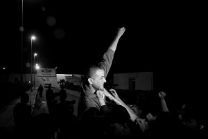 Azyz Amami a la salida de la prisión de Monarguia. Fotografía de Hamideddine Bouali